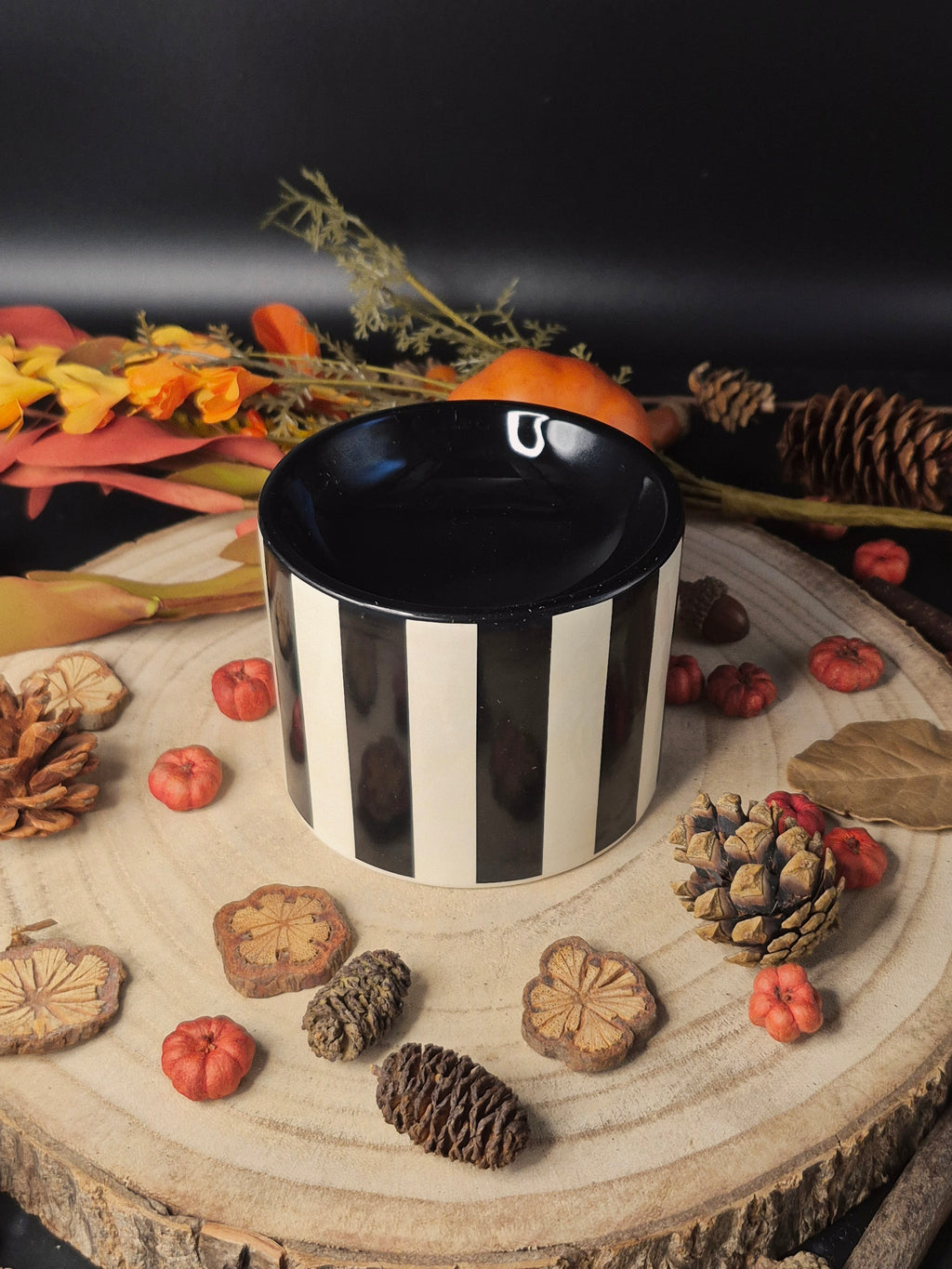 Black Striped Circus Tent Wax Melt Warmer